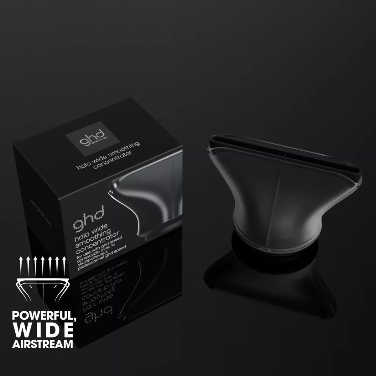 GHD HALO WIDE plats uzgalis matu nogludināšanai